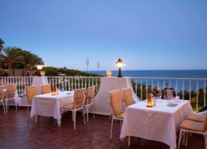 The restaurant's beautiful terrace