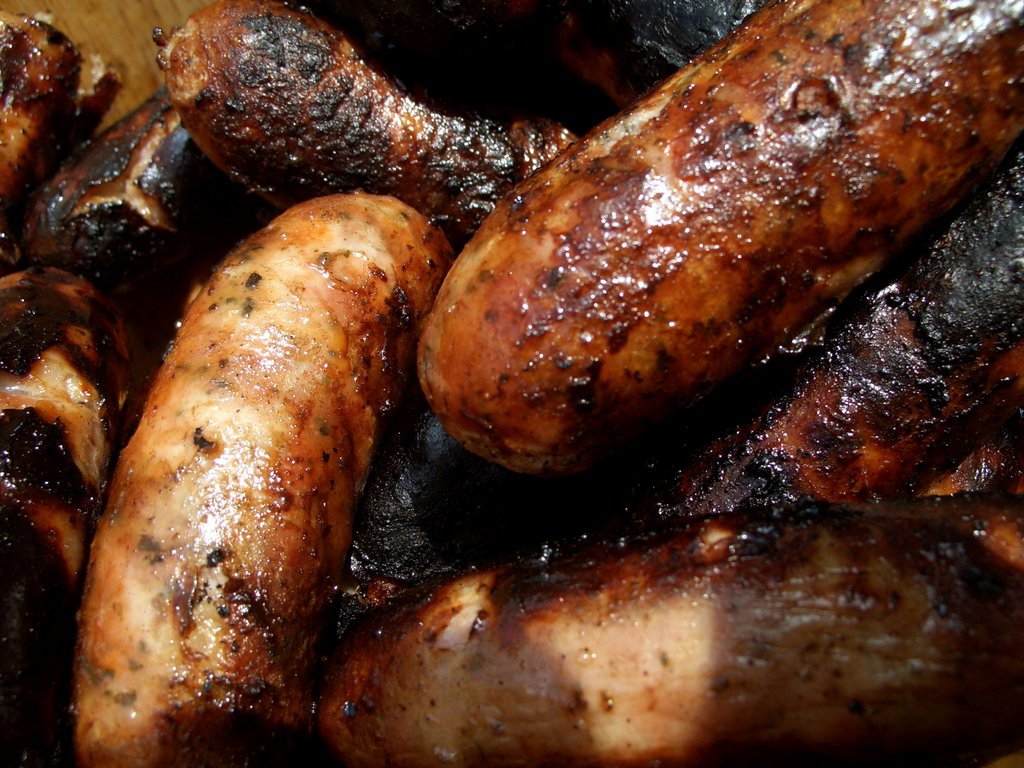 Sausages - splendid, but make sure they're cooked