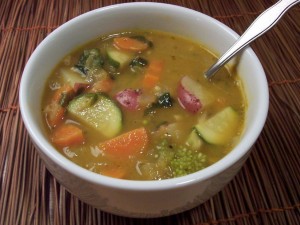 Vegetable soup - healthy and cheap